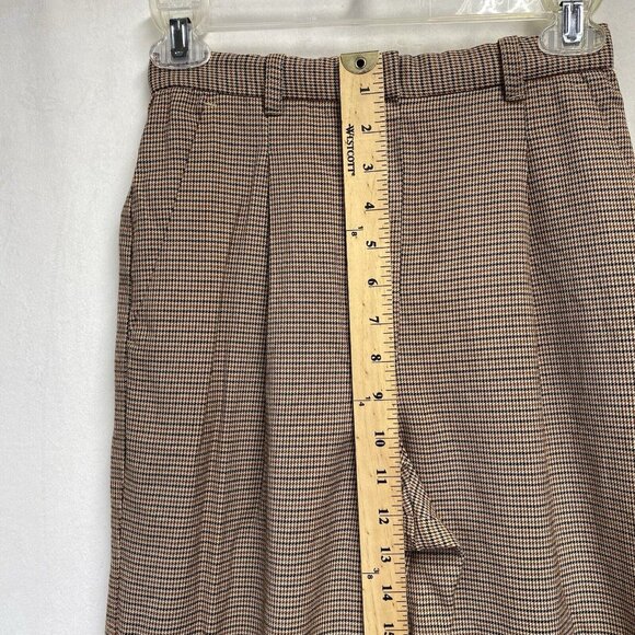 Wilfred High Waist Wide Leg Houndstooth Trouser Pants Women Sz 0 Beige Multi - Picture 8 of 16